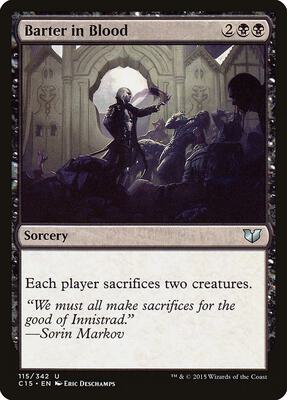 Barter in Blood card from Commander 2015