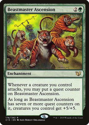 Beastmaster Ascension card from Commander 2015