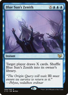 Blue Sun's Zenith card from Commander 2015