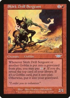 Skirk Drill Sergeant card from Legions