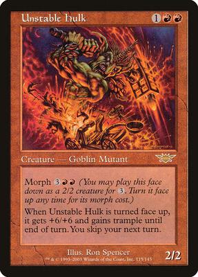Unstable Hulk card from Legions