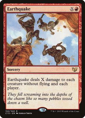 Earthquake card from Commander 2015