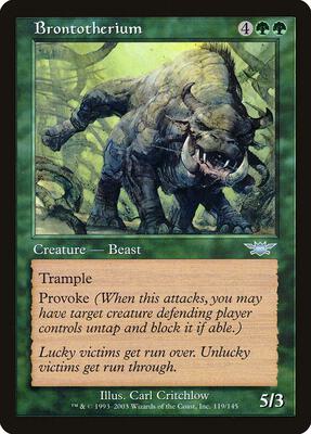 Brontotherium card from Legions