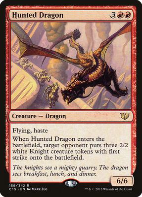 Hunted Dragon card from Commander 2015