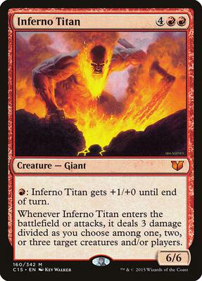 Inferno Titan card from Commander 2015