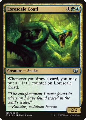 Lorescale Coatl card from Commander 2015