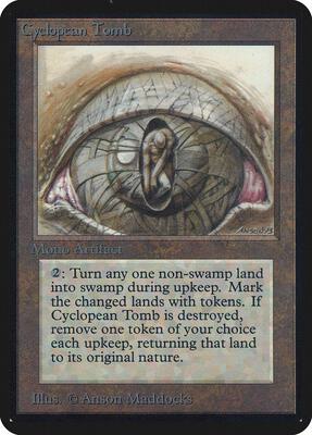 Cyclopean Tomb card from Alpha Edition