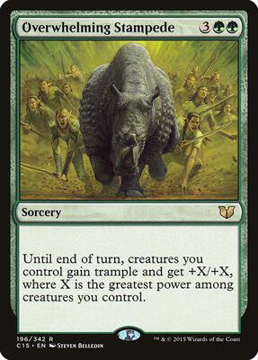 Overwhelming Stampede card from Commander 2015