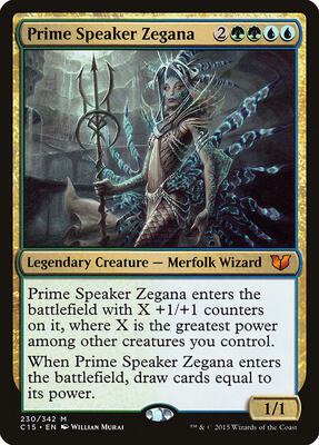 Prime Speaker Zegana card from Commander 2015