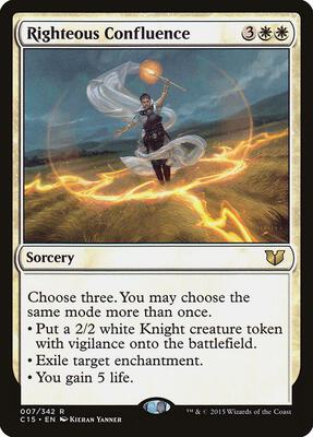 Righteous Confluence card from Commander 2015