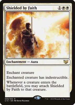 Shielded by Faith card from Commander 2015