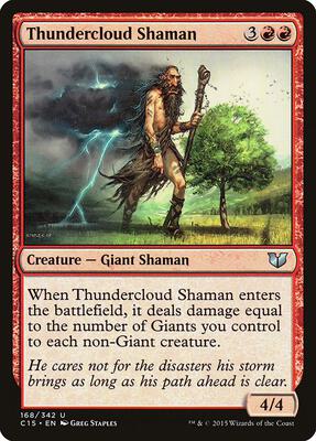 Thundercloud Shaman card from Commander 2015