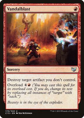 Vandalblast card from Commander 2015