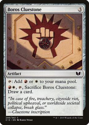 Boros Cluestone card from Commander 2015