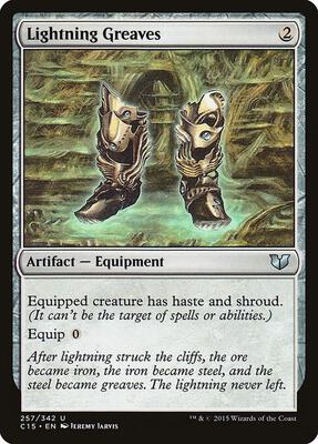 Lightning Greaves card from Commander 2015