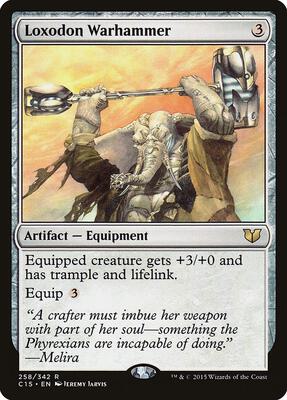 Loxodon Warhammer card from Commander 2015