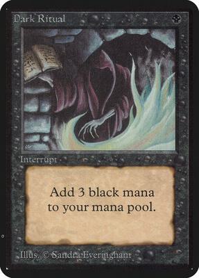 Dark Ritual card from Alpha Edition