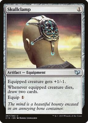 Skullclamp card from Commander 2015