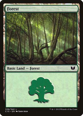 Forest (339) card from Commander 2015