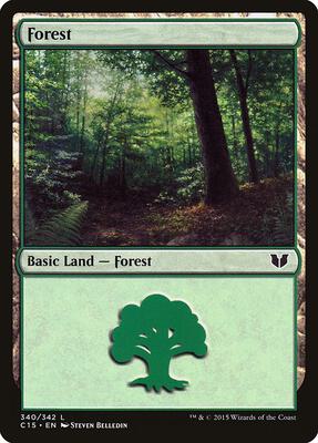 Forest (340) card from Commander 2015