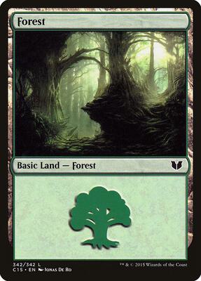 Forest (342) card from Commander 2015