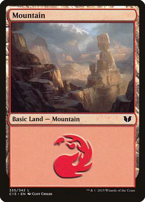 Mountain (335) card from Commander 2015