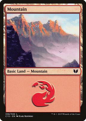 Mountain (338) card from Commander 2015