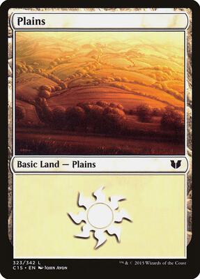 Plains (323) card from Commander 2015