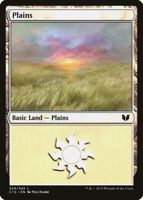Plains (324) card from Commander 2015