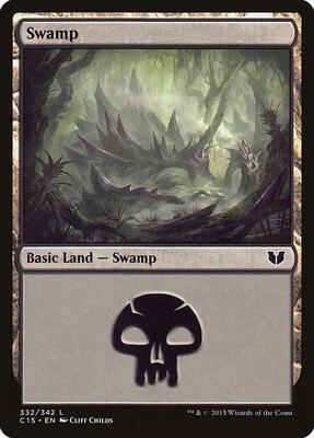 Swamp (332) card from Commander 2015
