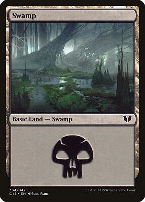 Swamp (334) card from Commander 2015