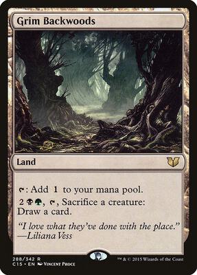 Grim Backwoods card from Commander 2015