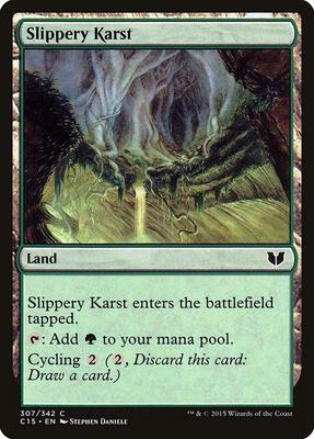 Slippery Karst card from Commander 2015