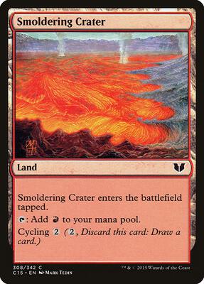 Smoldering Crater card from Commander 2015