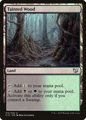 Tainted Wood card from Commander 2015