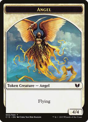 Angel // Knight (Vigilance) Double-Sided Token card from Commander 2015