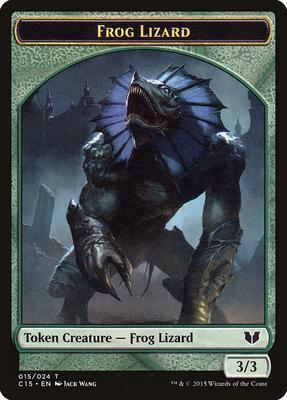 Frog Lizard // Germ Double-Sided Token card from Commander 2015