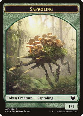 Saproling // Spider Double-Sided Token card from Commander 2015