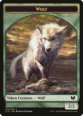 Wolf // Zombie Double-Sided Token card from Commander 2015