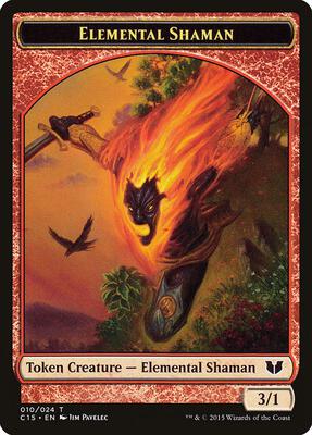 Elemental Shaman // Shapeshifter Double-Sided Token card from Commander 2015