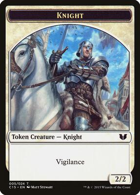 Knight (005) // Spirit (023) Double-Sided Token card from Commander 2015