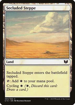 Secluded Steppe card from Commander 2015