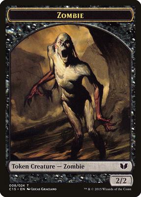 Zombie // Elephant Double-Sided Token card from Commander 2015