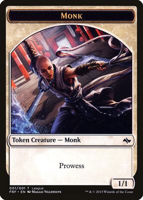 Monk Token card from League Promos