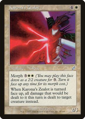 Karona's Zealot card from Scourge