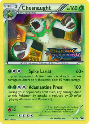 Chesnaught (Prerelease) card from XY Promos