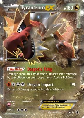 Tyrantrum EX card from XY Promos