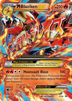 M Blaziken EX card from XY Promos