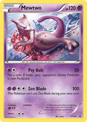Mewtwo - XY101 card from XY Promos