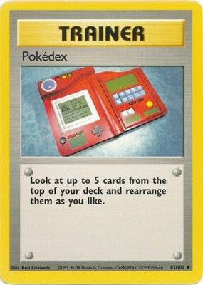 Pokedex card from Base Set